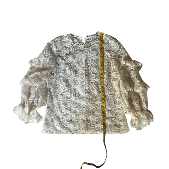 Lace Ruffle Sleeve Top - Picture 6 of 8